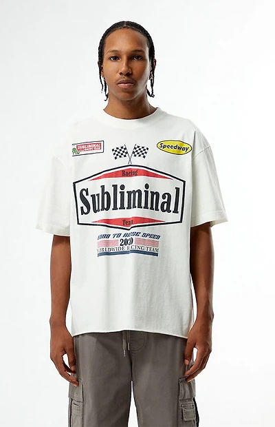 Pacsun Subliminal Racing Cropped T-Shirt