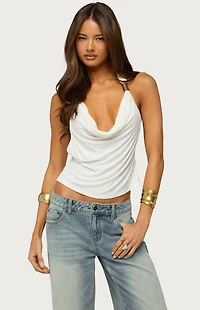 Edikted Georginia Cowl Neck Top