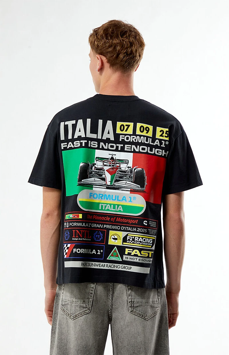 Formula 1 x Pacsun Black Monza Italy 2025 T-Shirt