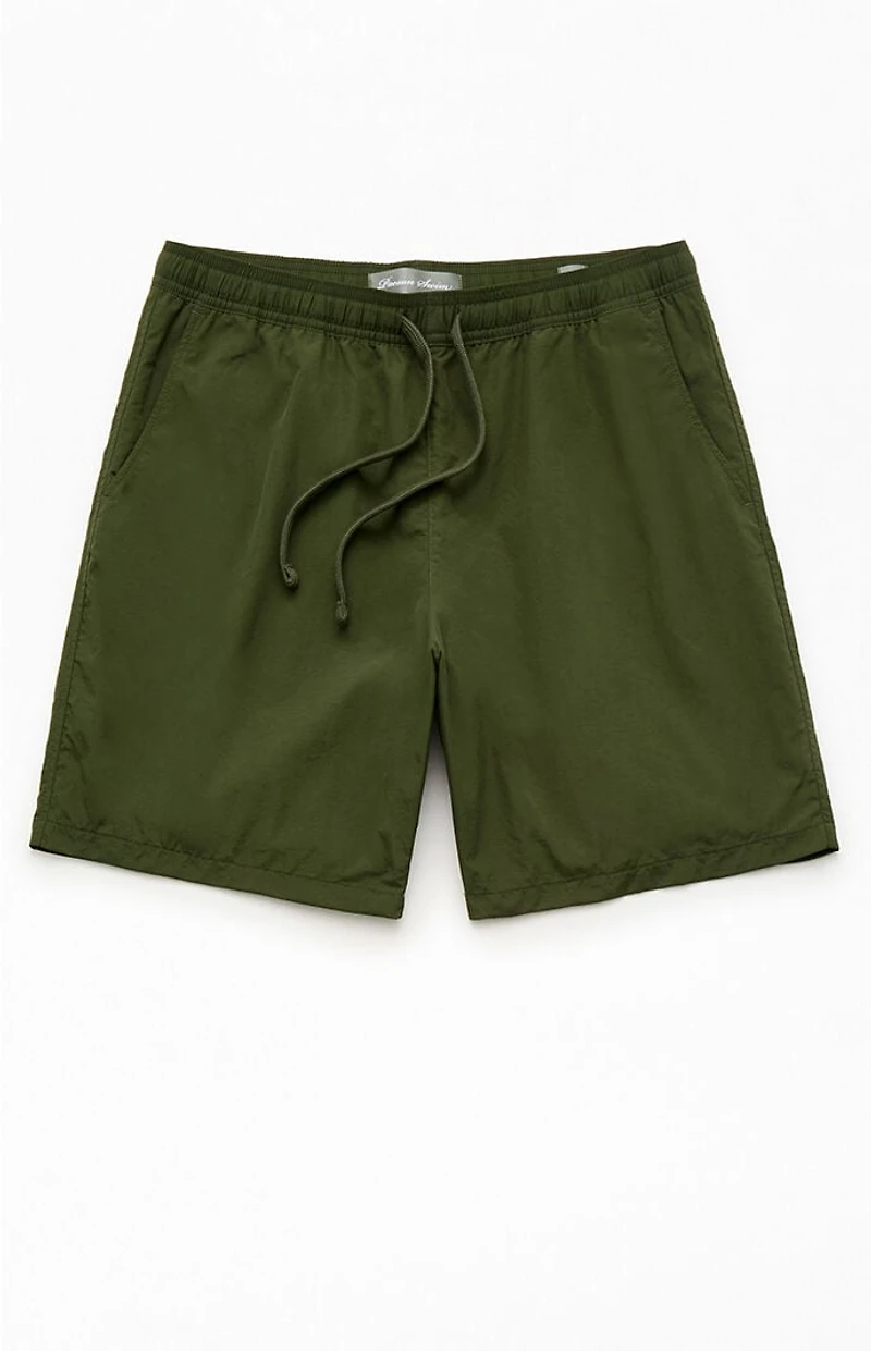 Pacsun Green Monday 7.5" Swim Trunks