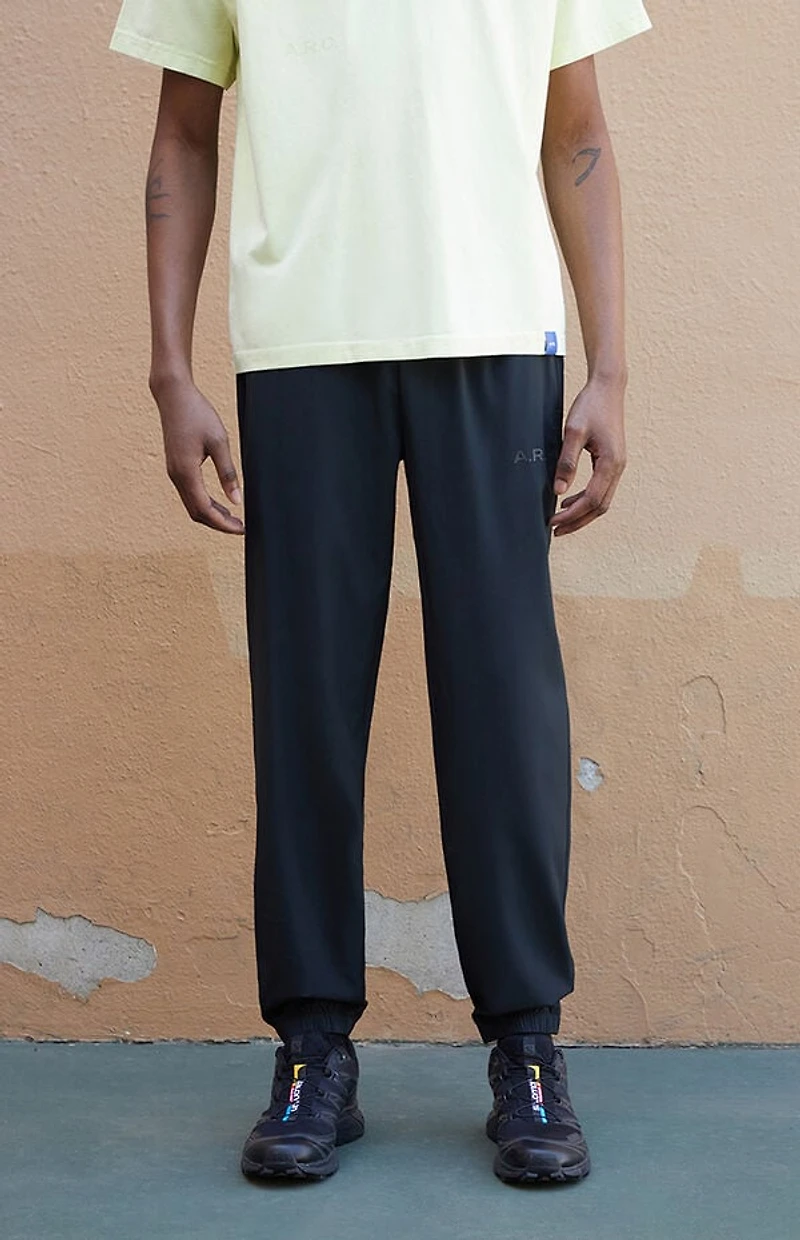 A.R.C. Active Black Nylon Jogger Sweatpants