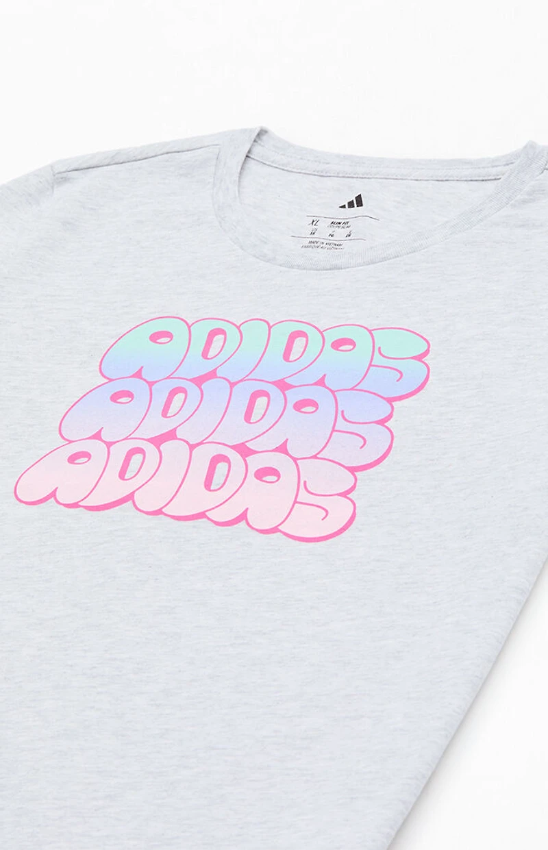 adidas Heather Grey Cap Sleeve T-Shirt