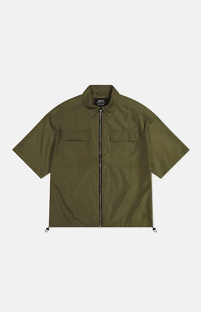 WeSC Olive Open Wind Nylon Shirt