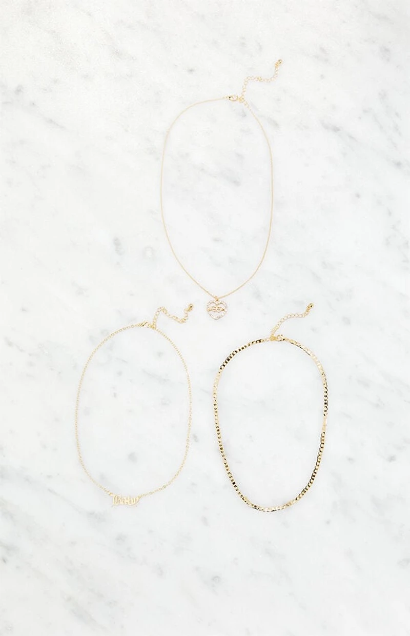 LA Hearts Baby Pendant Layered Necklace