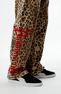 No Tomorrow x Civil Active Leopard Straight Leg Sweatpants