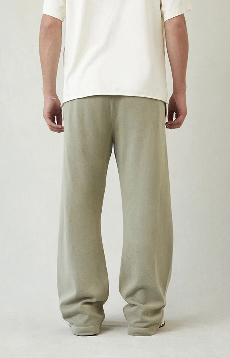 Pacsun Green Fleece Extreme Baggy Sweatpants