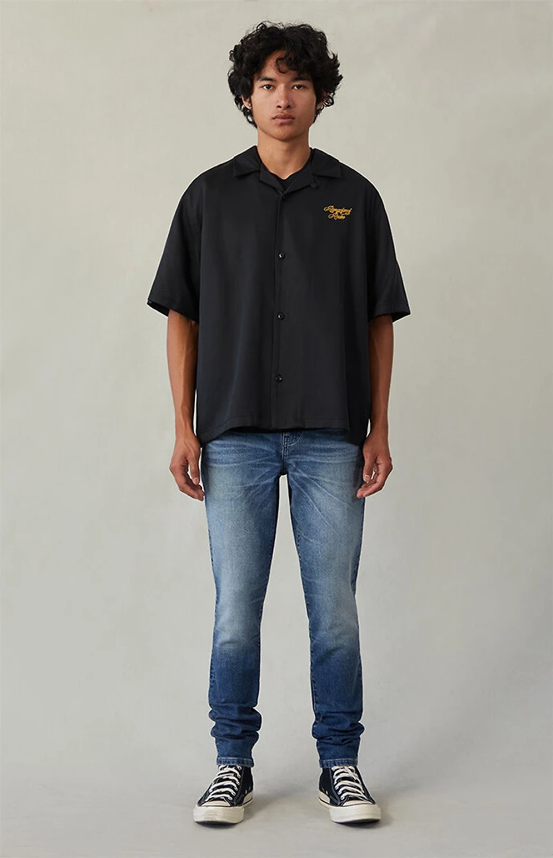 Pacsun Bryce Stacked Skinny Jeans Stretch Medium Indigo