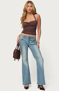 Edikted Anael Ruched Halter Top