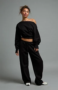 PAC 1980 Active French Terry Off-The-Shoulder Sweatshirt