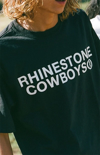 UNDER A BURNING SUN Rhinestone Cowboys Logo T-Shirt