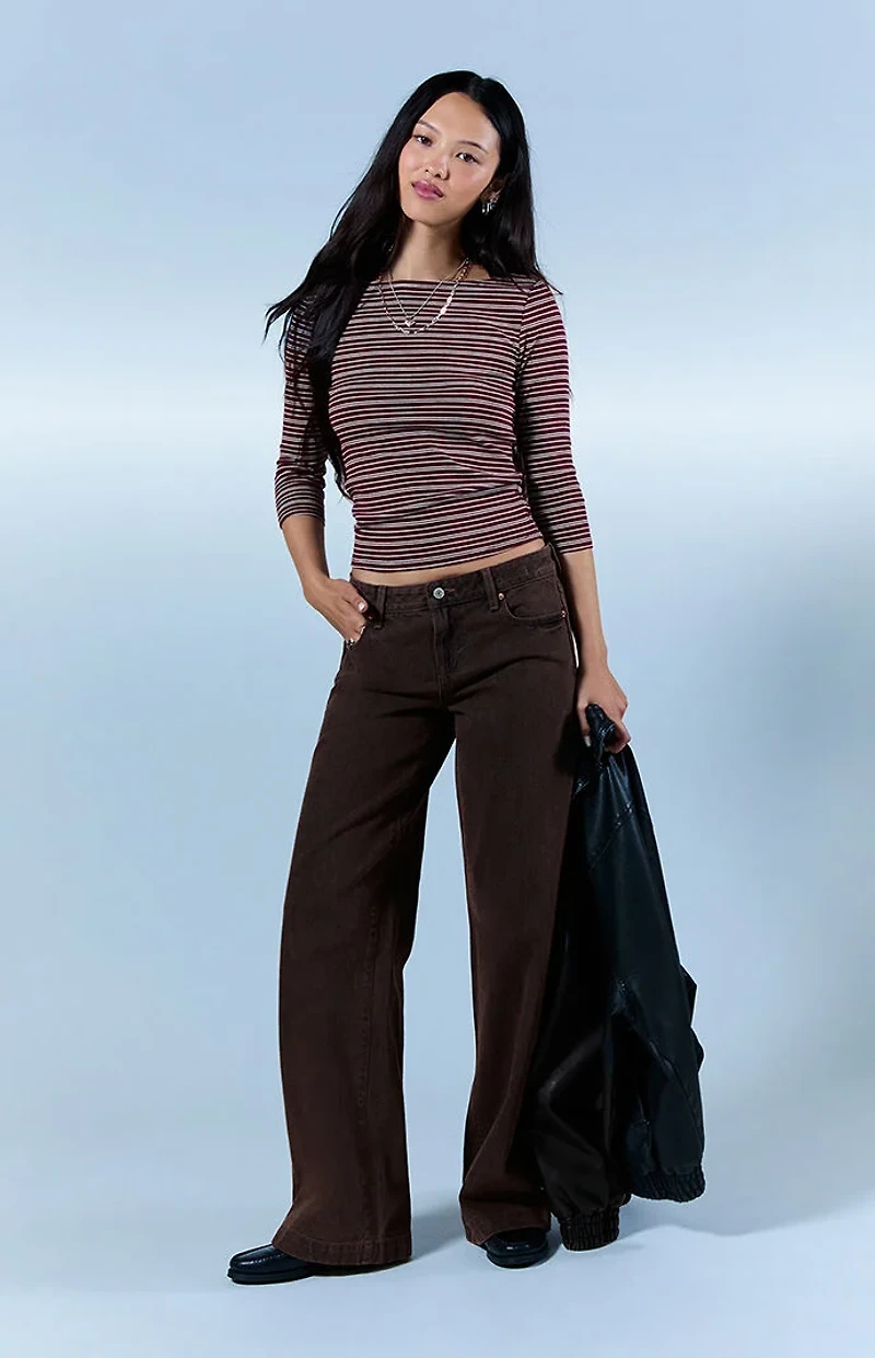 Pacsun Casey Low Rise Baggy Jeans Brown