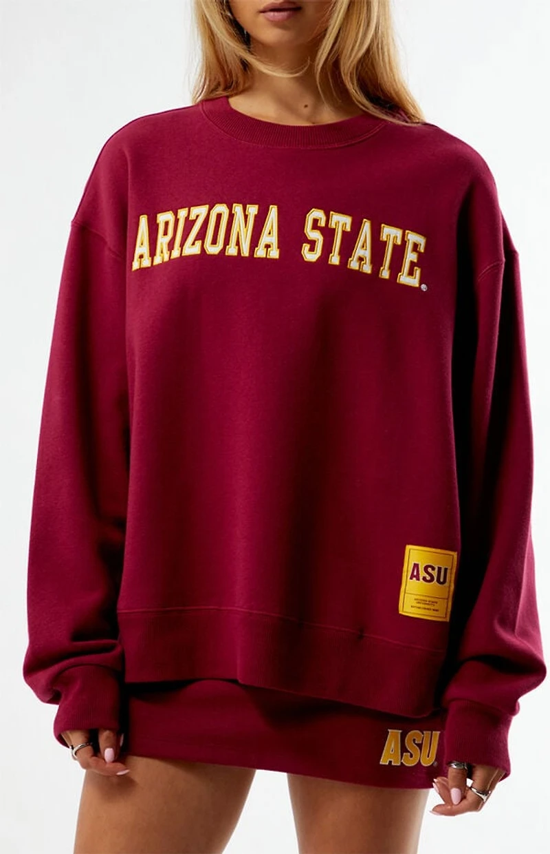 WILD COLLECTIVE x Pacsun ASU Applique Crew Neck Oversized Sweatshirt