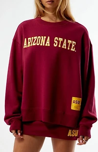 WILD COLLECTIVE x Pacsun ASU Applique Crew Neck Oversized Sweatshirt
