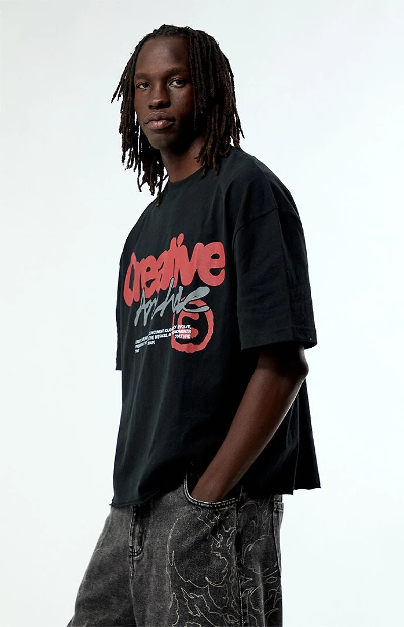 Pacsun Creative Archive Cropped Boxy T-Shirt