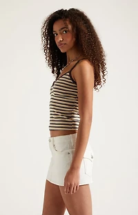 Pacsun Piper Stretch White Denim Micro Mini Skirt