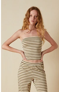 Your Favorite Lila Striped Tube Top