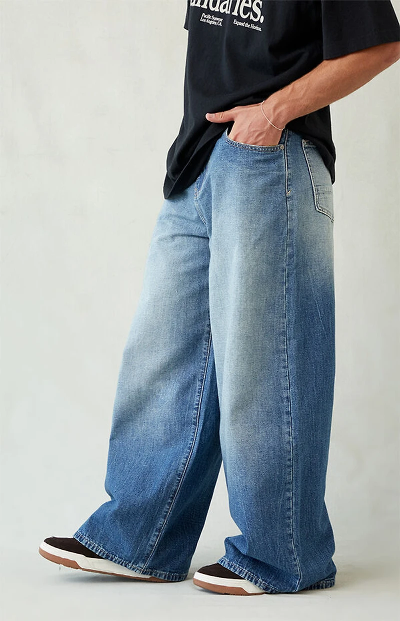 Pacsun Ryder Ultra Baggy Jeans Medium Blue