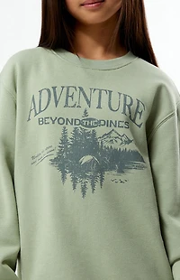 Pacsun Kids Sage Adventure Crew Neck Sweatshirt
