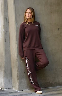 THE MAYFAIR GROUP Empathy Always Waffle Knit Crew Neck Sweatshirt