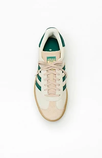 adidas Women's Green & White Gazelle Bold Sneakers