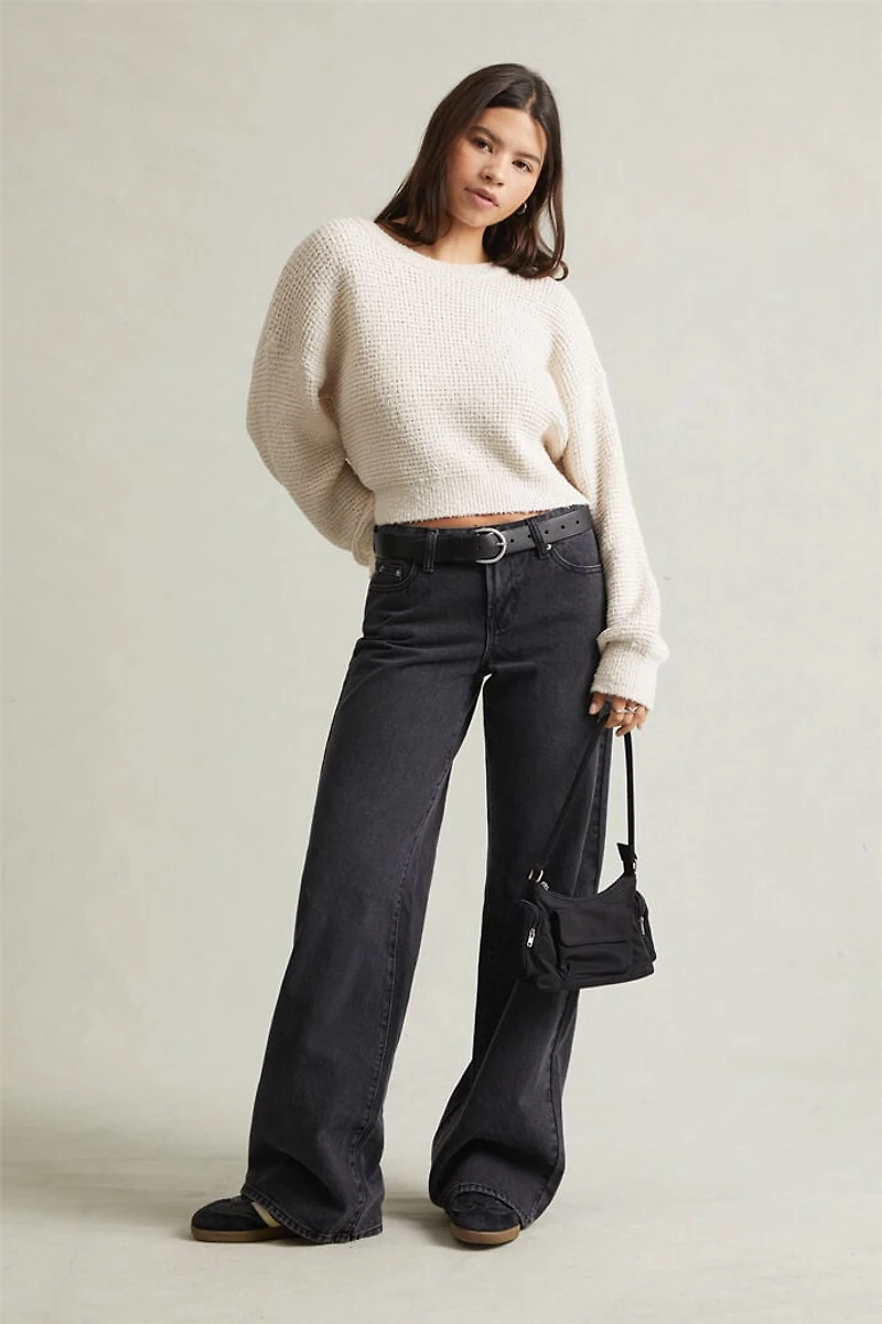 Pacsun Casey Low Rise Baggy Jeans Washed Black