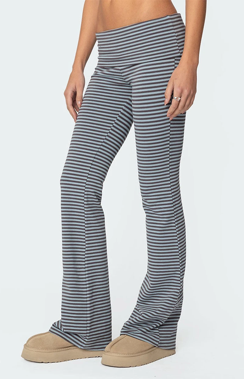 Edikted Kaeli Stripey Flared Leggings