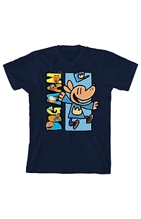 Kids Dog Man Jumping T-Shirt