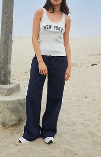 John Galt New York Embroidered Beyonca Tank Top