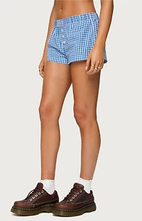 Edikted Maryanne Gingham Boxer Shorts