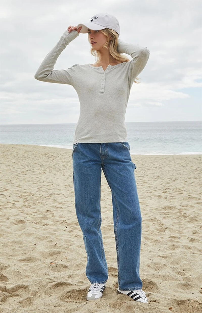 John Galt Silver Athern Thermal Long Sleeve Top