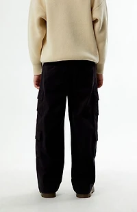 Pacsun Kids Porter Baggy Pants Stretch E-Waist Cargo Black