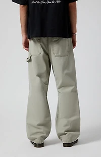 Pacsun Olive Reinforced Knee Panels Baggy Carpenter Pants
