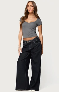 Edikted Ettalie Scoop Neck T-Shirt