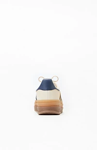 adidas Women's Tan & Black Gazelle Bold Sneakers