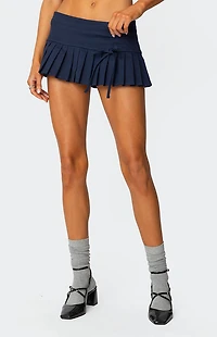 Edikted Side Bow Pleated Mini Skort