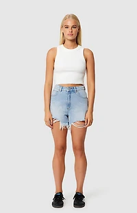 ABRAND Cindy Venice High Waisted Relaxed Denim Shorts