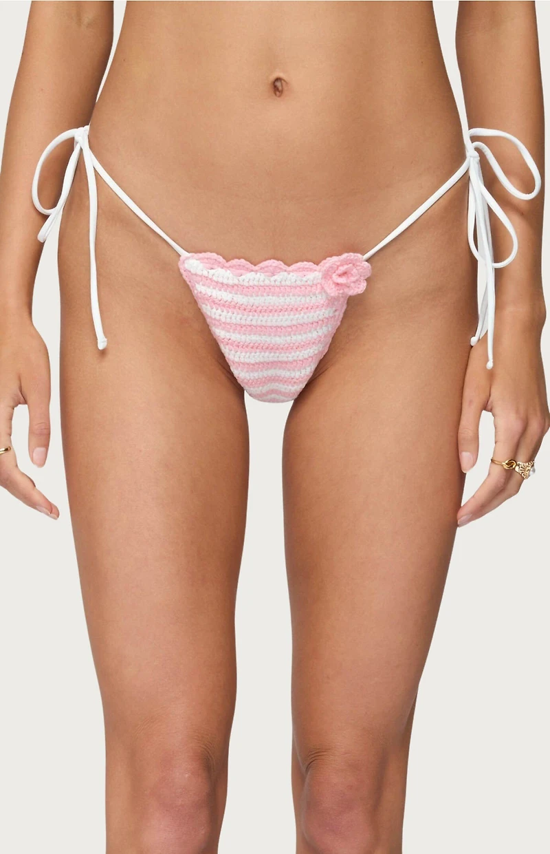 Edikted Azalea Crochet String Bikini Bottom