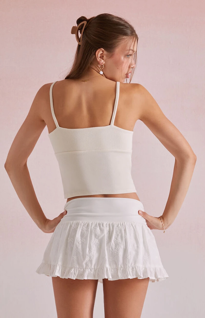 Beverly and Beck Candy Tie Front Tank Top