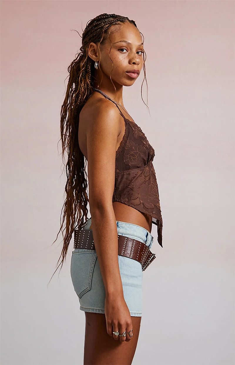 Third Charm Davina Handkerchief Halter Top