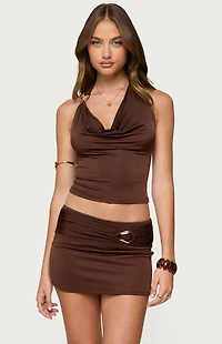Edikted Isaiah Abstract Ring Halter Top