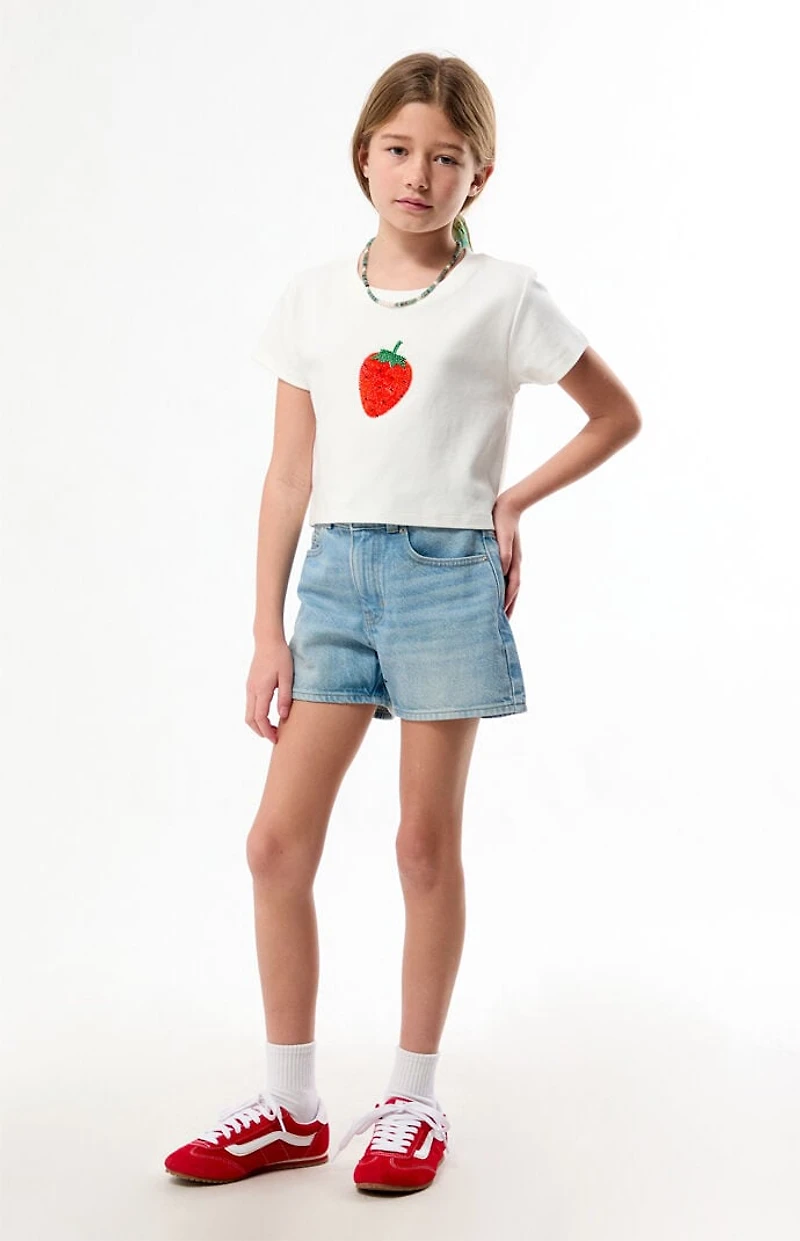 Pacsun Kids Baggy Denim Shorts Medium Blue