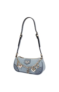 True Religion Horseshoe Chain Denim Shoulder Bag