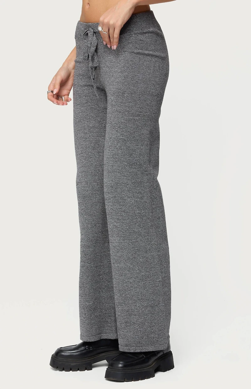Edikted Ayah Straight Leg Knit Pants