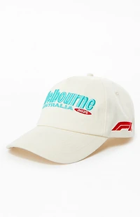 Formula 1 x PacSun Cream Melbourne Australia Southern Land Twill Snapback Hat