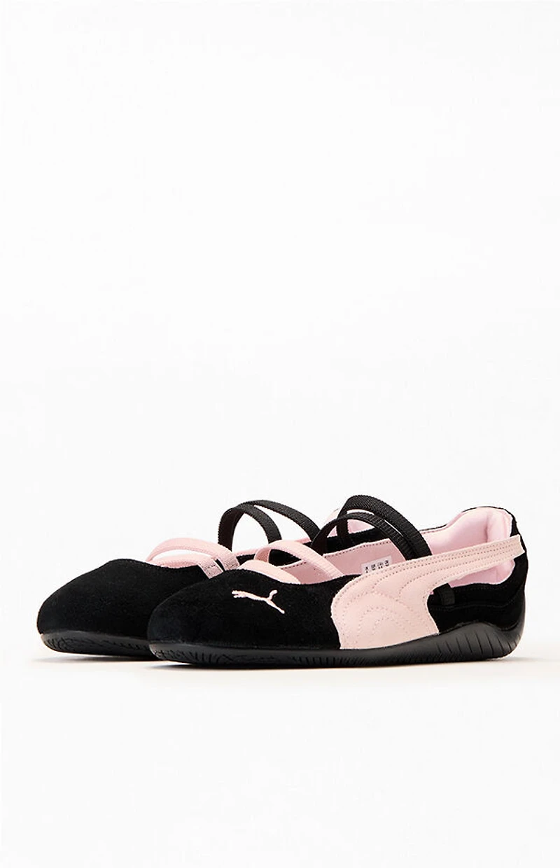 Puma Women's Black & Pink Speedcat Ballet Sandals