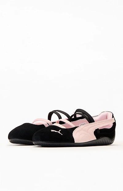 Puma Women's Black & Pink Speedcat Ballet Sandals