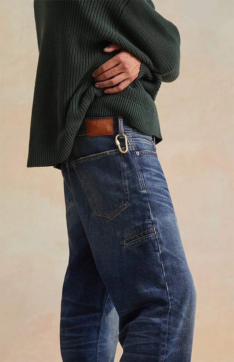 RARE DNM EDIT Dark Indigo Distressed Baggy Jeans