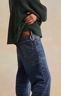 RARE DNM EDIT Dark Indigo Distressed Baggy Jeans