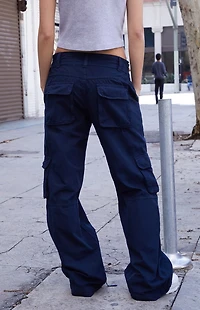 John Galt Navy Kimmy Low Rise Cargo Pants