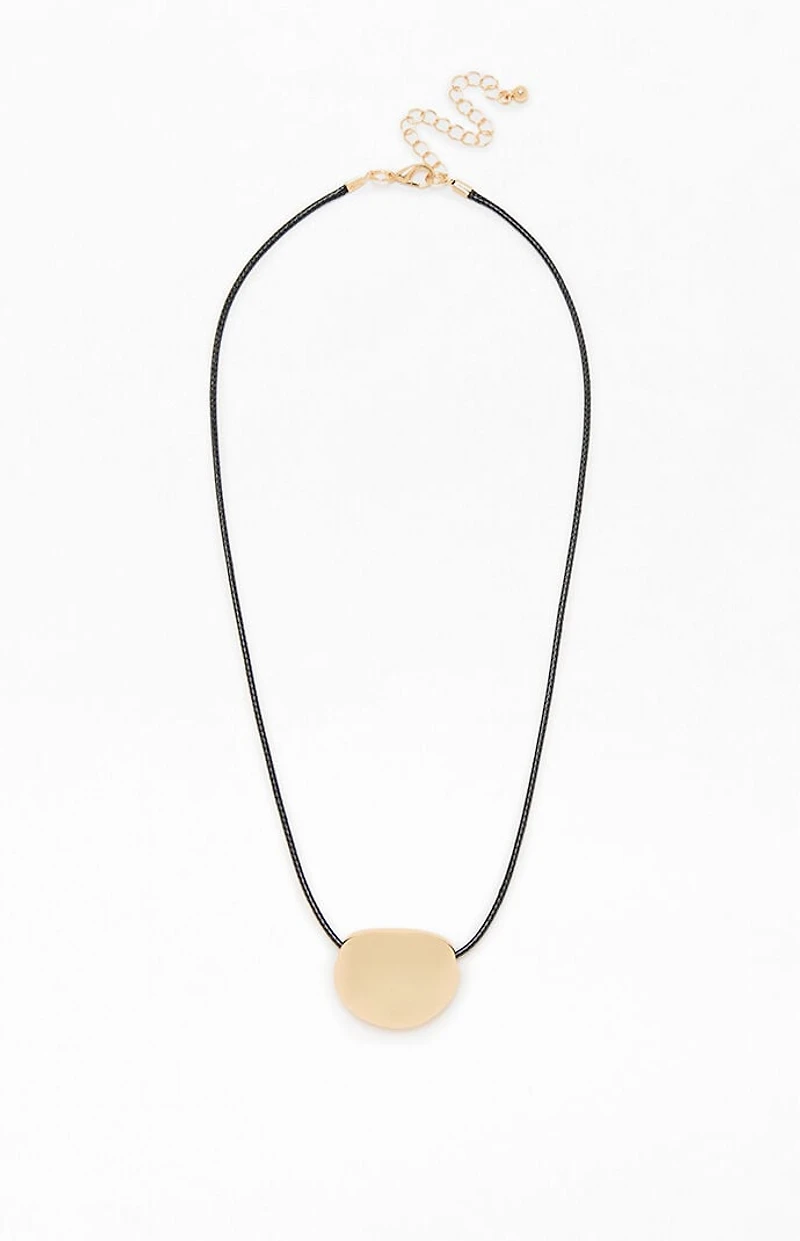 Pacsun Hannah Gold Metal Pendant Necklace